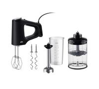 Braun MultiMix 5 - Hand Mixer con 4 Accessori, 800W, Nero | 7 Velocità + Turbo, Smoothstart e Anti-schizzo, Include Fruste, Ganci Impastatori, Asta Frullatrice e Tritatutto, HM5251BK