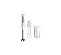 Braun MultiQuick 5 MQ50.501M, Minipimer con Tecnologia PowerBell Plus, 21 Velocità+Turbo, Sistema EasyClick Plus, Asta in Acciaio Inox, Doppia Frusta e Bicchiere 600ml Graduato, 1000W, Bianco