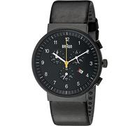 Braun Orologio Cronografo al Quarzo Uomo con Cinturino in Pelle BN0035BKBKG