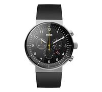 Braun prestige chronograph orologio Uomo Analogico Al quarzo con cinturino in Silicone BN0095BKSLBKG