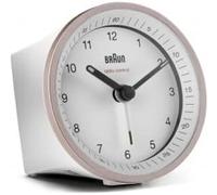 Braun Radiosveglia di colore bianco-rosa con allarme Crescendo, funzione snooze e illuminazione, BC07PW-DCF