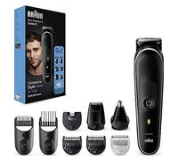 Braun Rasoio Elettrico Barba e Capelli, REGOLABARBA UOMO E Tagliacapelli Uomo, 9-In-1 per Barba, Capelli, Naso e Orecchie, 100 Minuti Di Utilizzo, Idea Regalo, MGK5410 Nero