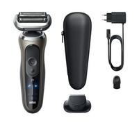 Braun Series 7 - Rasoio elettrico da uomo, con durata della batteria di 60 minuti, accessorio per rifinitore di precisione, senza fili, rasoio a secco e a umido, prodotto in Germania, impermeabile, 72