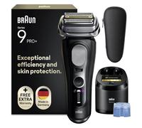 Braun Series 9 Pro+ 9660CC Rasoio Trimmer Nero, Argento