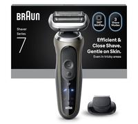 Braun Series 7 - Rasoio elettrico da uomo, con durata della batteria di 60 minuti, accessorio per rifinitore di precisione, senza fili, rasoio a secco e a umido, prodotto in Germania, impermeabile, 72