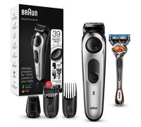 Braun Regolabarba BT5265 per viso e capelli nero/argento con quadrante di