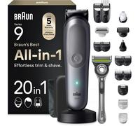 Braun Rasoio Elettrico Barba e Capelli Serie 9, Accessori AIO9540 Grigio