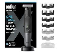 Braun Regolabarba Uomo e Rasoio Elettrico Barba E Capelli Series X, Testina Flessibile Con Lama 4D A Due Direzioni E Protezione SkinShield, 45 Minuti Di Utilizzo Senza Fili, Idea Regalo, XT5300
