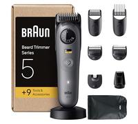 Braun Regolabarba Uomo Series 5, +9 Strumenti Di Styling, Rasoio Elettrico Barba, Lama Ultra Affilata, 120 Min di Autonomia, Impermeabile, Selettore di Precisione Con 40 Lunghezze, BT5565, Grigio