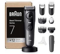 Braun Regolabarba Uomo Series 7, +12 Strumenti Da Barbiere, Lama ProBlade Affilata a Vita, Fino A 120 Minuti Di Autonomia, Selettore Di Precisione Con 40 Lughezze E Blocco, BT7545, Grigio