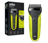Braun Series 3 300 Rasoio Elettrico Barba, Nero/Verde Elettrico