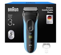 Braun Serie 3 Rasoio Elettrico Barba, ProSkin, Regolabarba Uomo, Rasoio Barba, Rifinitore di precisione, Accessori Inclusi, Regolabarba Braun, Idea Regalo, 3040s Nero e Blu Notte