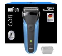 Braun Series 3 310 Rasoio Da Barba Elettrico, Wet&Dry Da Uomo, Nero/Blu