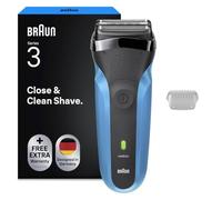 Braun Series 3 310 Rasoio Da Barba Elettrico, Wet&Dry Da Uomo, Nero/Blu