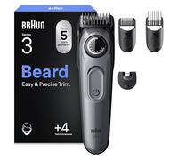 Braun Serie 3 Regolabarba Uomo, 4 Accessori, Custodia, BT3525, Grigio
