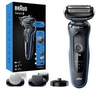 Braun Serie 5 51-B4650cs Rasoio Elettrico Con 2 Accessori EasyClick, Base Di Ricarica, Blu