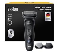 Braun Serie 5 Rasoio Elettrico Barba, 2 Accessori, 52-N1650si, Nero