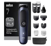 Braun Serie 7 - Kit multifunzione per la cura del corpo 11 in 1, ProBlade e AutoSense, 120 minuti, SkinGuard e ombreggiatura della barba, AquaGrip per sott'acqua, AIO7540, blu