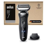 Braun Serie 7 Rasoio Elettrico Barba, Wet&Dry, Regolabarba Uomo, Rasoio Barba, 60 Min Di Utilizzo, Accessorio Rifinitore di Precisione, Senza Fili,100% Impermeabile, Regolabarba Braun, 72-N1200SI,Nero