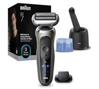 Braun Serie 7 Rasoio Elettrico Barba, Wet&Dry, Regolabarba Uomo, Rasoio Barba, 60 Min Di Utilizzo, Stazione SmartCare 4in1, +1 Accessorio, Senza Fili, 100% Impermeabile, 72-C7200CC, Oro