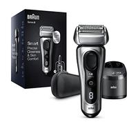 Braun Serie 8, Regolabarba Uomo, Rasoio Elettrico Barba, Custodia da Viaggio, Rasoio Barba, Tecnologia Sonica, Lame Flessibili, Idea Regalo, 8467cc Grigio
