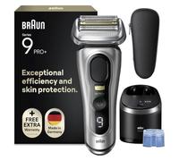 Braun Serie 9 Pro + Rasoio Elettrico Barba, Smartcare, 9567cc Argento | Regolabarba Uomo, Rifinitore di Precisione, Impermeabile, Ricaricabile, Smartcare, Custodia Batteria Litio Ion, Idea Regalo