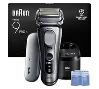 Braun Serie 9 PRO + Rasoio Elettrico Barba, Wet&Dry, 5+1 Lame Di Precisione Ultra Sottili, Regolabarba Uomo, Rasoio Barba, 60 Min Utilizzo, PowerCase, Stazione SmartCare 6in1, Serie 9677cc, Argento
