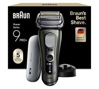 Braun Serie 9 PRO + Rasoio Elettrico Barba, Wet&Dry, 5+1 Lame Di Precisione Ultra Sottili, Regolabarba Uomo, Rasoio Barba, 60 Min Utilizzo, PowerCase, Base Di Ricarica, Regolabarba Braun 9625S Grafite