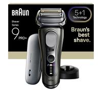 Braun Serie 9 PRO + Rasoio Elettrico Barba, Wet&Dry, 5+1 Lame Di Precisione Ultra Sottili, Regolabarba Uomo, Rasoio Barba, 60 Min Utilizzo, PowerCase, Base Di Ricarica, Regolabarba Braun 9625S Grafite