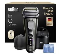 Braun Serie 9 PRO + Rasoio Elettrico Barba, Wet&Dry, 5+1 Lame Di Precisione Ultra Sottili, Regolabarba Uomo, Rasoio Barba, 60 Min Utilizzo, Stazione Di Pulizia SmartCare 6in1, Serie 9665cc, Grafite