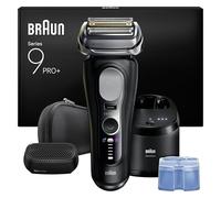 Braun Serie 9 PRO + Rasoio Elettrico Barba, Wet&Dry, 5+1 Lame Di Precisione Ultra Sottili, Regolabarba Uomo, Rasoio Barba, 60 Min, Testina ProComfort, Stazione SmartCare 6in1, Serie 9690cc, Nero
