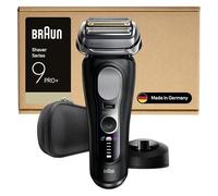 Braun Serie 9 PRO + Rasoio Elettrico Barba, Wet&Dry, 5+1 Lame Di Precisione Ultra Sottili, Regolabarba Uomo, Rasoio Barba, 60 Min Utilizzo, Base Di Ricarica, Regolabarba Braun, 9610SI, Nero