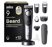 Braun Serie 9 Regolabarba Uomo, 10 Strumenti da Barba Custodia BT9545 Cromo | Rasoio Elettrico Barba Impermeabile, Lama Problade, 10 Strumenti Professionali, 40 Lunghezze, Batteria Ricaricabile, Custodia