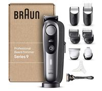 Braun Series 9 Rasoio Elettrico Barba Con Lama Barba Problade E Strumenti Professionali, Regolabarba Uomo 40 Lunghezze, Base Di Ricarica E Custodia Esclusiva, BT9440 Grigio