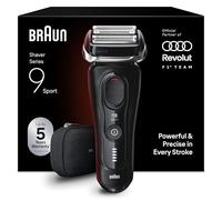 Braun Serie 9 Sport Rasoio Elettrico Barba, Custodia, 9110si Nero | Regolabarba Uomo Impermeabile, Ricaricabile, Testina 4+1 e Rifinitore, Custodia, SensoAdapt per Qualsiasi Densità di Barba