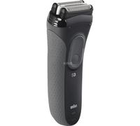 Braun Rasoio elettrico Series 3+, 3 lame flessibili, potente MicroComb, rasoio elettrico da uomo, prodotto in Germania, 3000S, grigio