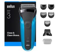 Braun Series 3 310BT Rasoio a lamina Trimmer Colore Nero, Blu