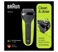 Braun Series 3 81702940 rasoio per uomo Rasoio a rete Tagliacapelli Nero, Verde - Nouvo