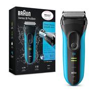 Braun Series 3 ProSkin 3040s Rasoio Elettrico Barba A Lamina, Wet&Dry Ricaricabile - Nero/Blu
