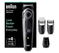 Braun Series 3 RASOIO ELETTRICO BARBA, Con lama barba Ultra Affilata, REGOLABARBA UOMO 40 Lunghezze, 80 Minuti Di Utilizzo Senza Fili, BT3440 Nero