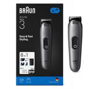 Braun AIO3540 Trimmer + Accessori Wet&Dry Colore Nero, Grigio