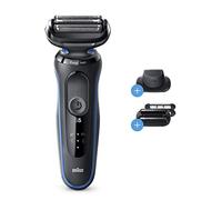 Braun Series 5 50-B1820s Rasoio Elettrico Uomo con Rifinitore di Precisione, Rifinitore Effetto Barba Incolta, Wet&Dry, Ricaricabile, Rasoio a Lamina senza Fili, Blu