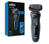 Braun Series 5, Rasoio Elettrico Barba, Accessori di Precisione inclusi, Rasatura Ottimale Ogni Giorno, Lame Flessibili, Uso a Secco o Sotto Acqua, Idea Regalo, 50-B1000s Nero e Blue