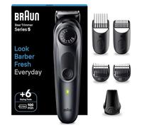 Braun Series 5 RASOIO ELETTRICO BARBA, Con lama barba Ultra Affilata, REGOLABARBA UOMO 40 Lunghezze, Accessori Per Lo Styling, Custodia, 100 Minuti Di Utilizzo Senza Fili, BT5450 Nero Elettrico