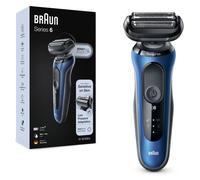 Braun Series 6 61-B1000s Rasoio Elettrico Uomo, SensoFlex, Wet&Dry, Ricaricabile, Rasoio A Lamina Senza Fili, Blu