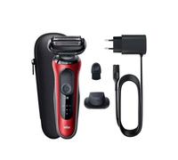 Braun Series 6 61-R1000s Rasoio Elettrico Uomo Wet&Dry Nero Rosso Nuovo