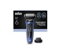 Braun Series 6 - Rasoio elettrico da uomo, con durata della batteria di 60 minuti, accessorio per rifinitore di precisione, senza fili, per uomo, prodotto in Germania, impermeabile, 62-B1200s, blu