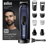 Braun Series 7 MGK7421 Multi Grooming kit wet + Colore Nero, Blu