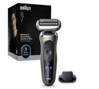 Braun Series 7 - Rasoio elettrico da uomo, con durata della batteria di 60 minuti, accessorio per rifinitore di precisione, senza fili, rasoio a secco e a umido, prodotto in Germania, impermeabile, 72