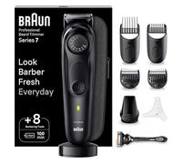 Braun Series 7 RASOIO ELETTRICO BARBA Con lama barba Problade, REGOLABARBA UOMO 40 Lunghezze, Accessori Da Barbiere, Base Di Ricarica, Custodia, BT7440 Nero